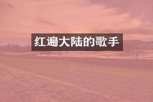 红遍大陆的歌手