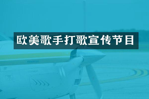 欧美歌手打歌宣传节目