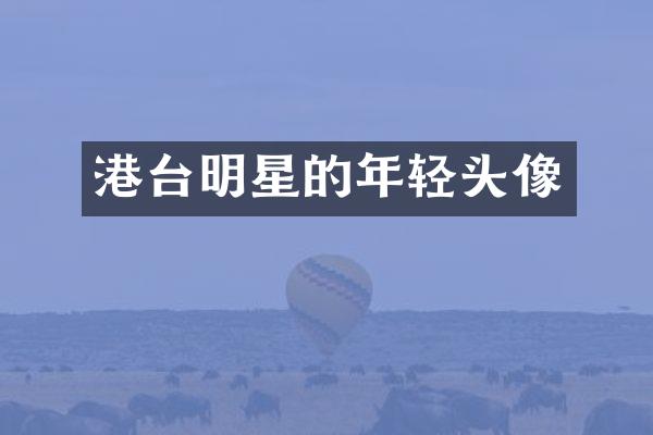港台明星的年轻头像