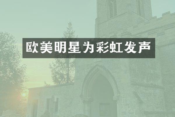 欧美明星为彩虹发声