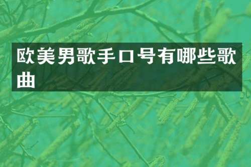欧美男歌手口号有哪些歌曲