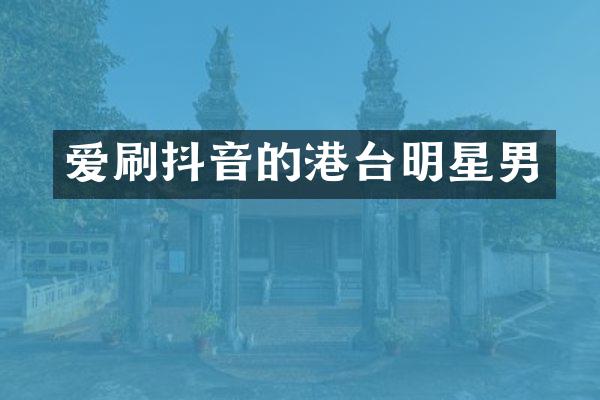 爱刷抖音的港台明星男