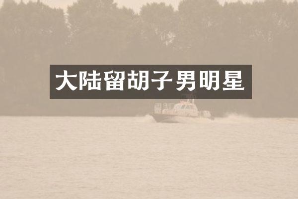 大陆留胡子男明星