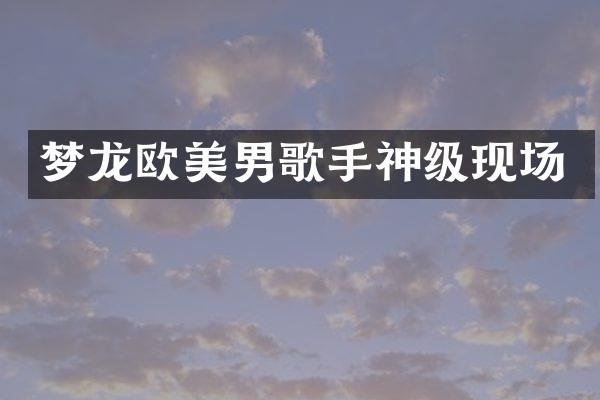 梦龙欧美男歌手神级现场