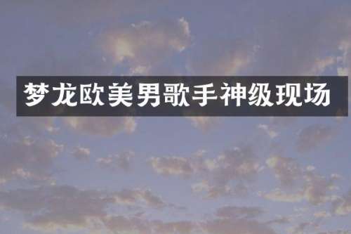 梦龙欧美男歌手神级现场