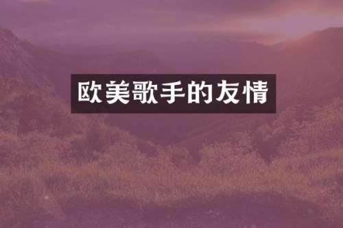 欧美歌手的友情