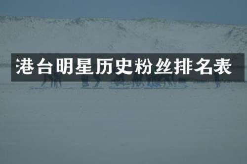 港台明星历史粉丝排名表