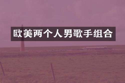 欧美两个人男歌手组合