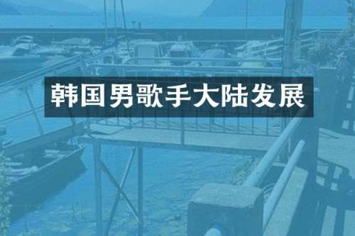 韩国男歌手大陆发展