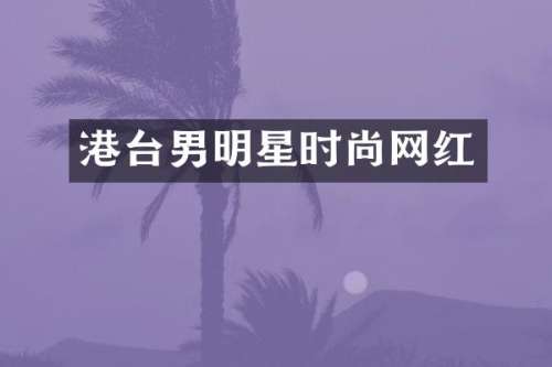 港台男明星时尚网红