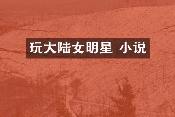 玩大陆女明星 小说