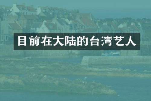 目前在大陆的台湾艺人