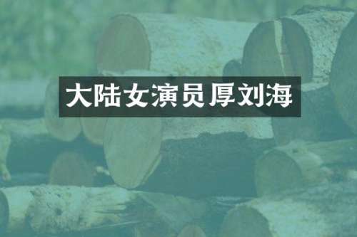 大陆女演员厚刘海