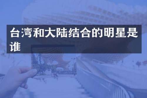 台湾和大陆结合的明星是谁