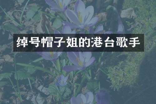 绰号帽子姐的港台歌手