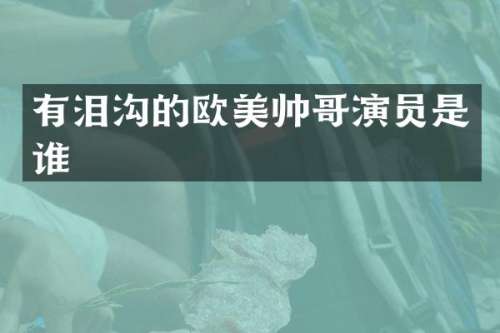 有的欧美帅哥演员是谁