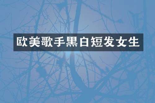 欧美歌手黑白短发女生