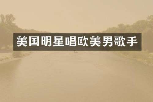 美国明星唱欧美男歌手