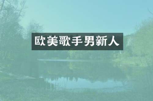欧美歌手男新人