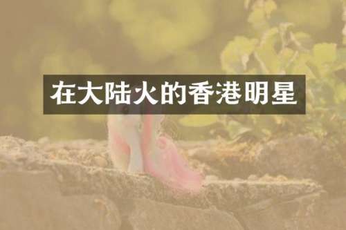在大陆火的香港明星