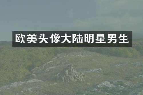 欧美头像大陆明星男生