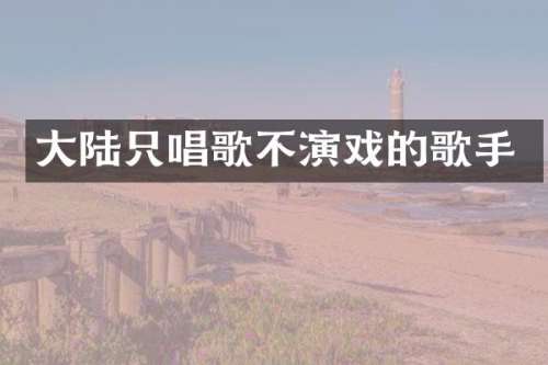 大陆只唱歌不演戏的歌手