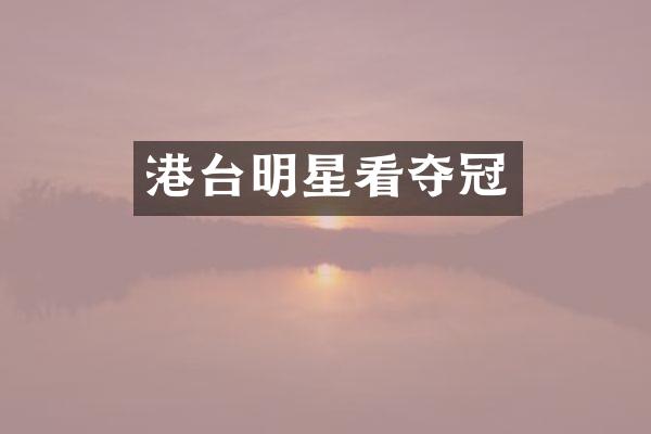 港台明星看夺冠