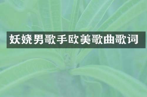 妖娆男歌手欧美歌曲歌词