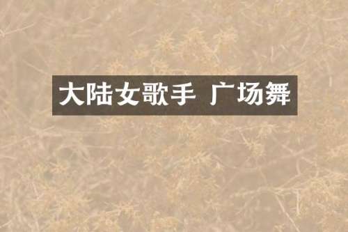 大陆女歌手 广场舞
