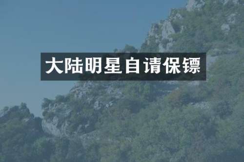 大陆明星自请保镖
