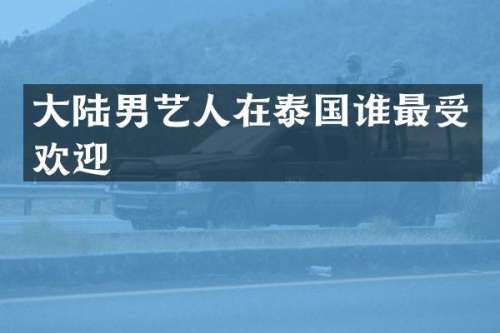 大陆男艺人在泰国谁最受欢迎