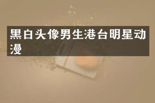 黑白头像男生港台明星动漫