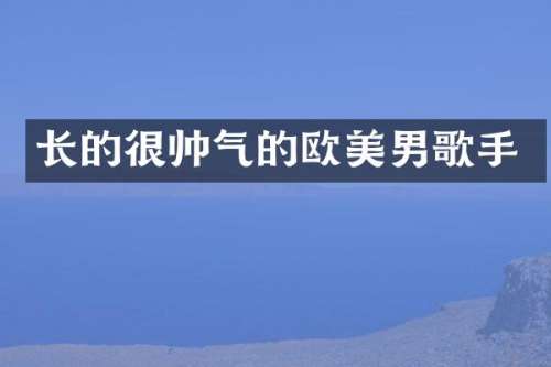 长的很帅气的欧美男歌手