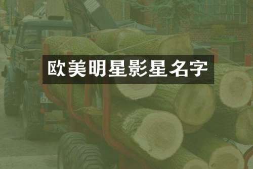 欧美明星影星名字