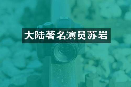 大陆著名演员苏岩