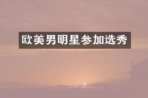 欧美男明星参加选秀