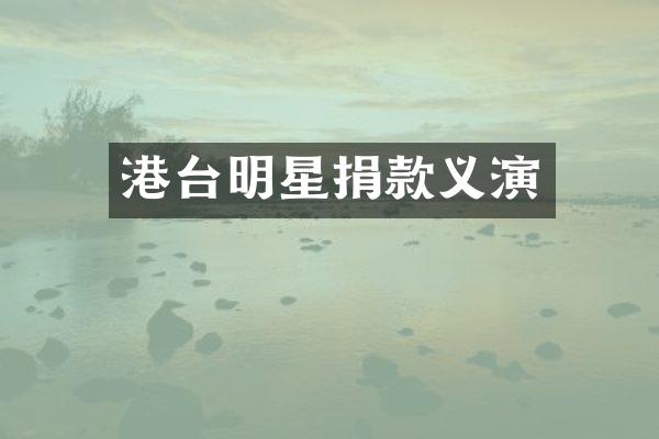 港台明星捐款义演