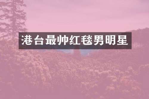 港台最帅红毯男明星