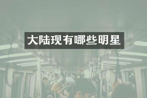 大陆现有哪些明星