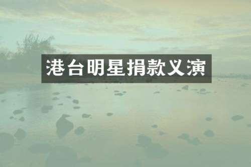 港台明星捐款义演