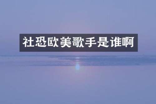 社恐欧美歌手是谁啊
