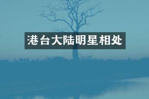 港台大陆明星相处