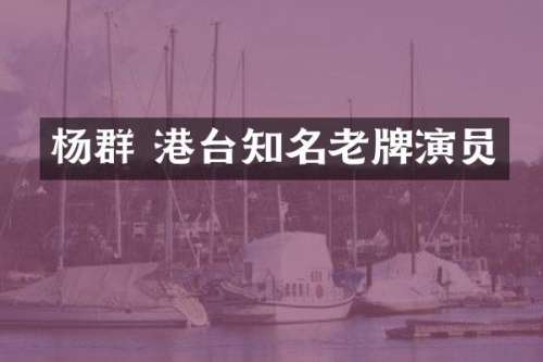 杨群 港台知名老牌演员