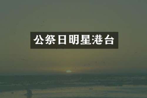 公祭日明星港台