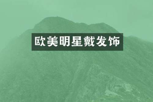 欧美明星戴发饰