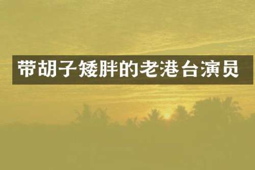 带胡子矮胖的老港台演员