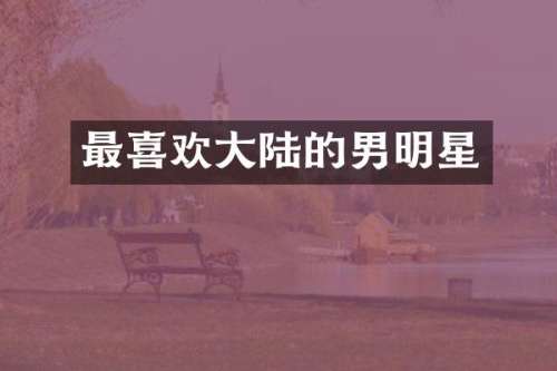 最喜欢大陆的男明星