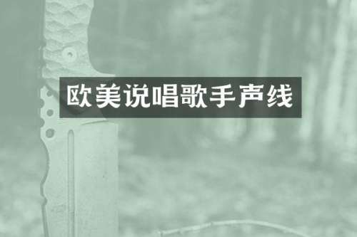 欧美说唱歌手声线