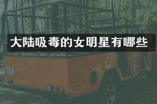 大陆吸毒的女明星有哪些