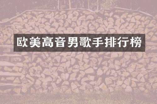 欧美高音男歌手排行榜